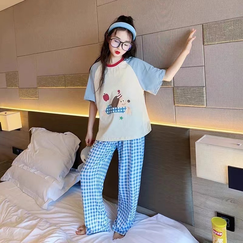 儿童2025夏季新款卡通舒适家居服套装(尺码偏大-按身高拍)B3060