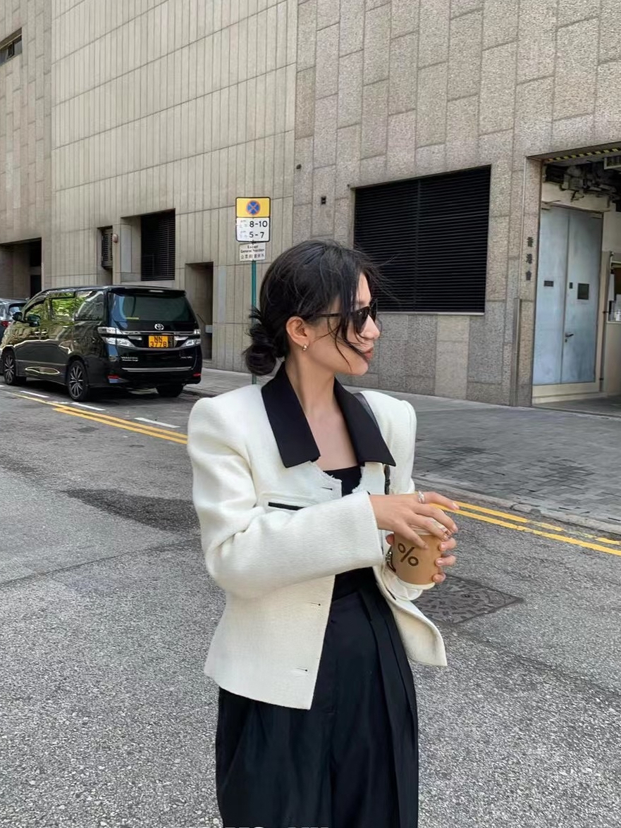 深圳南油欧货，高级气质收腰小香风外套