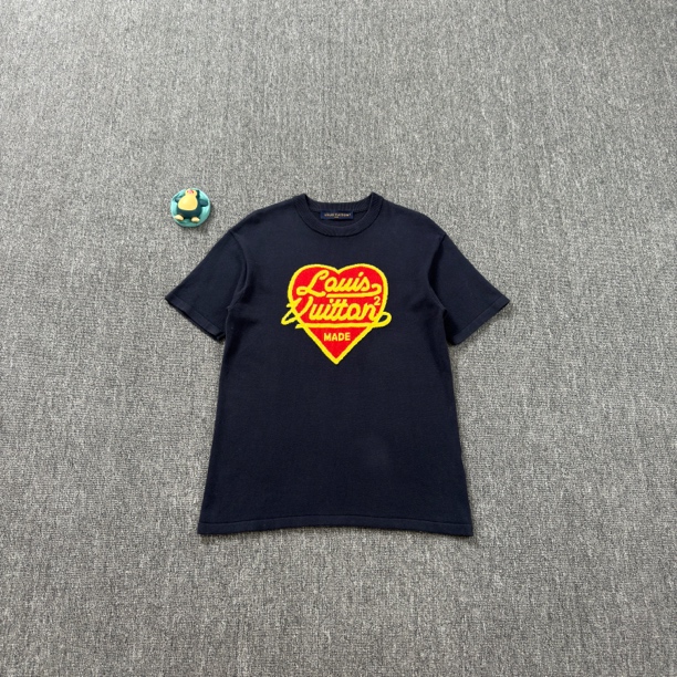 99新 LouisVuitton/路易威登 LV Nigo联名藏蓝色爱心短袖/L码