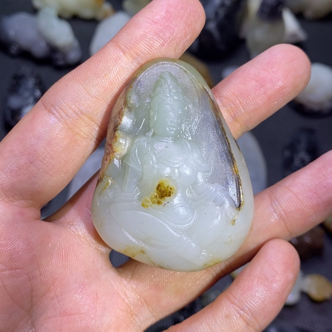 未镶嵌和田玉挂件永**八