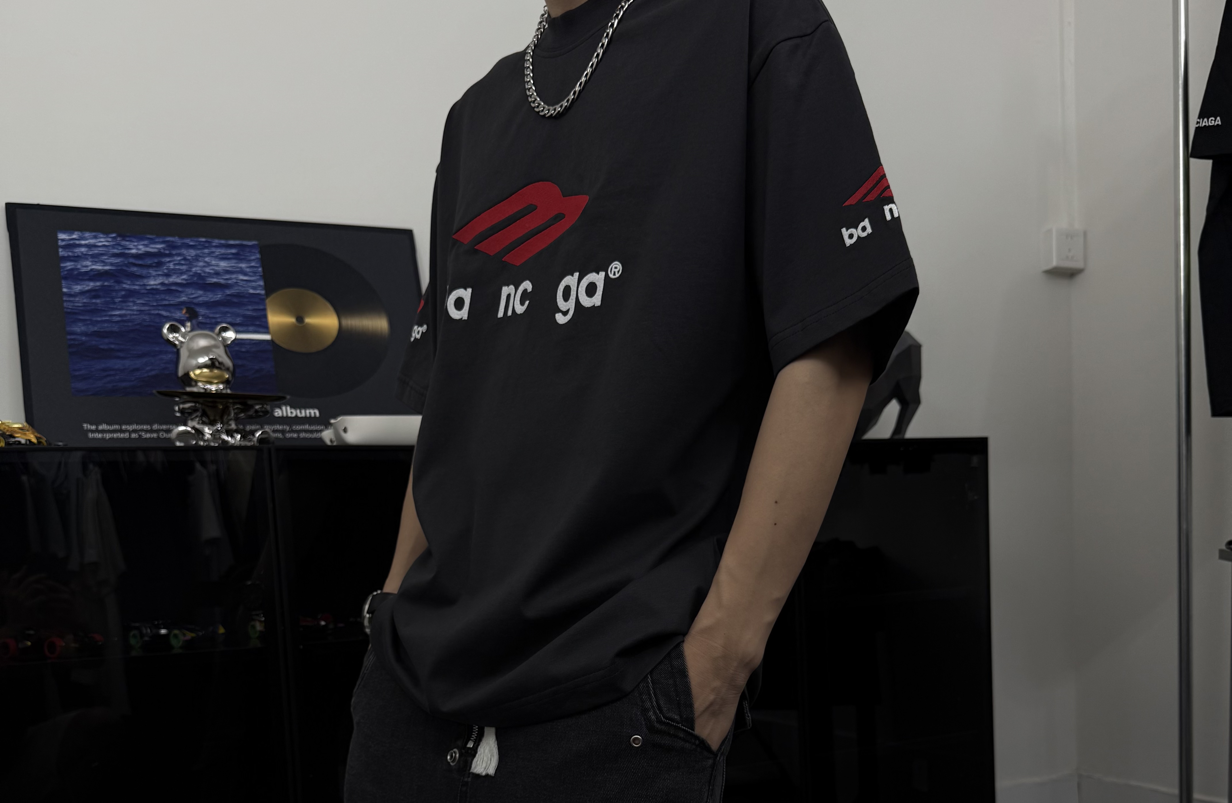 【水哥开发】小巴风格 经典3M刺绣短袖oversize宽松夏季潮流男女