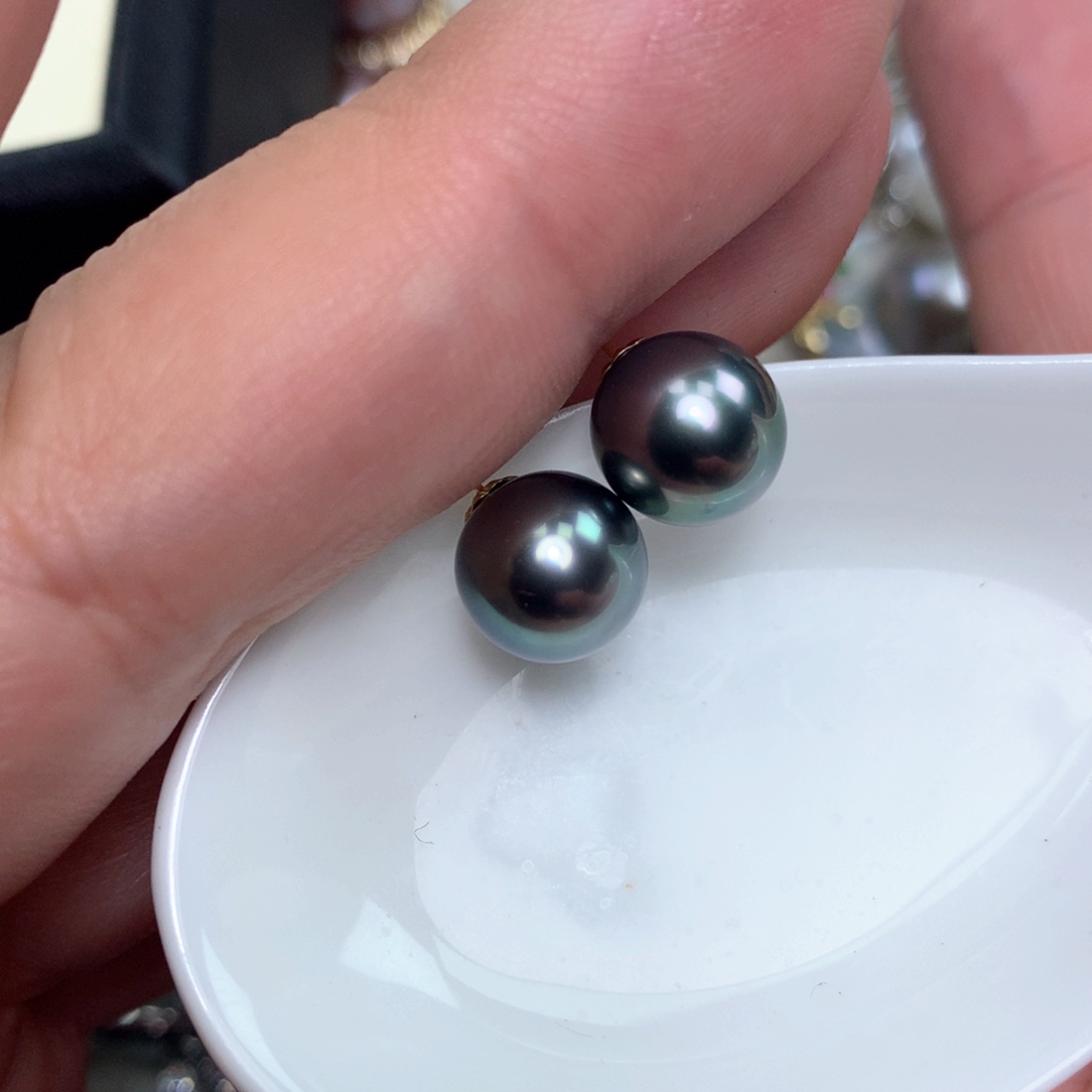 海水珍珠耳饰18K金镶嵌