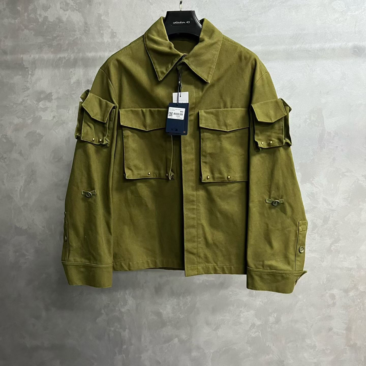 99新 LouisVuitton/路易威登 24棕色字母饰钉单排扣夹克外套/M