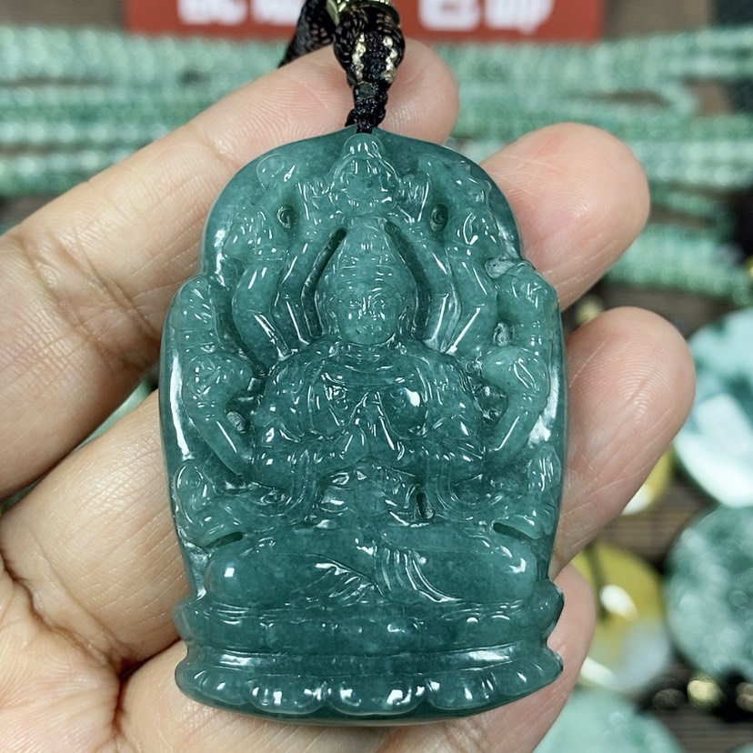 【闪购商品】翡翠颈饰未镶嵌玉吊坠翡翠玉千手观音