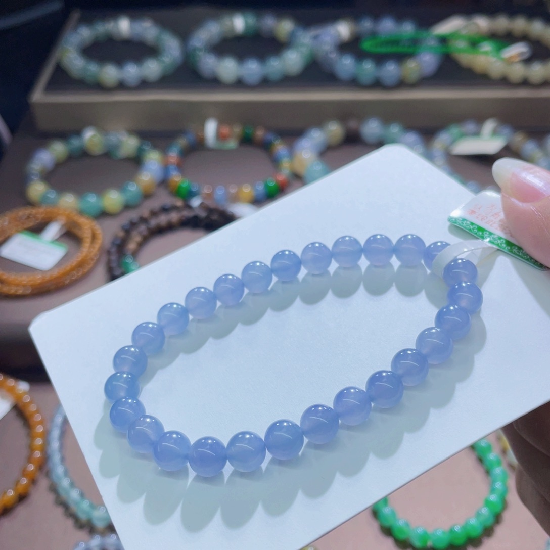 未镶嵌手链翡翠浪漫紫卡6.8