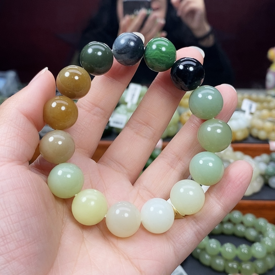 和田玉手链未镶嵌海****零