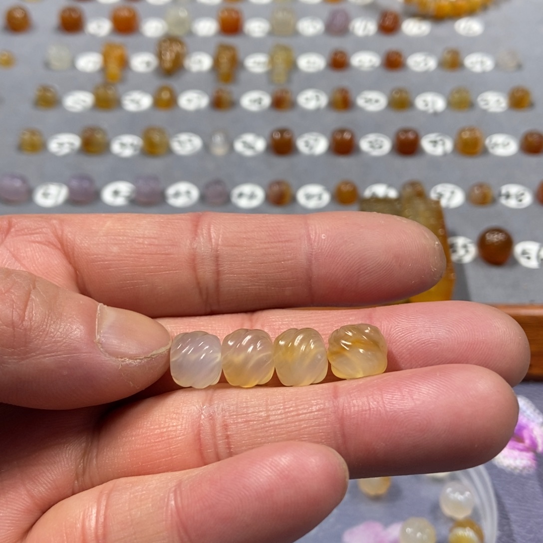 糖***果玛瑙/玉髓合金颈饰珠