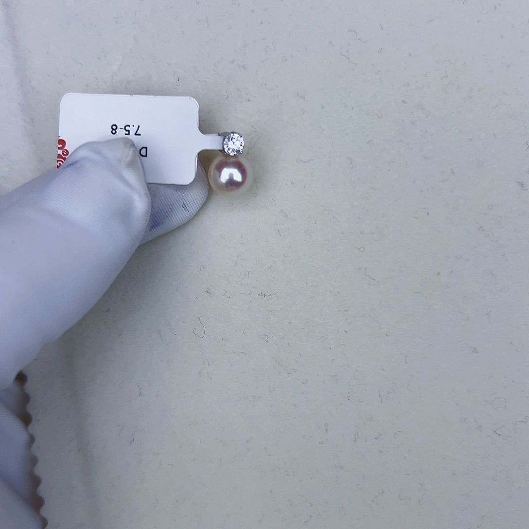 海水珍珠海水akoya设计款吊坠D1618K金镶嵌