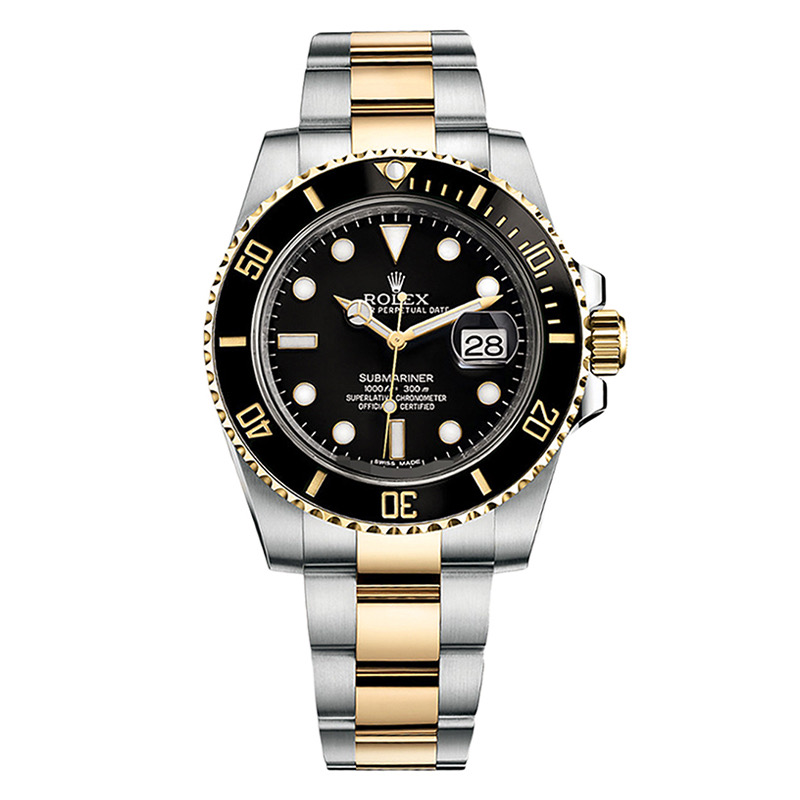 95新 Rolex/劳力士 潜航者116613LN全套18年/间金黑/运动潜水腕表