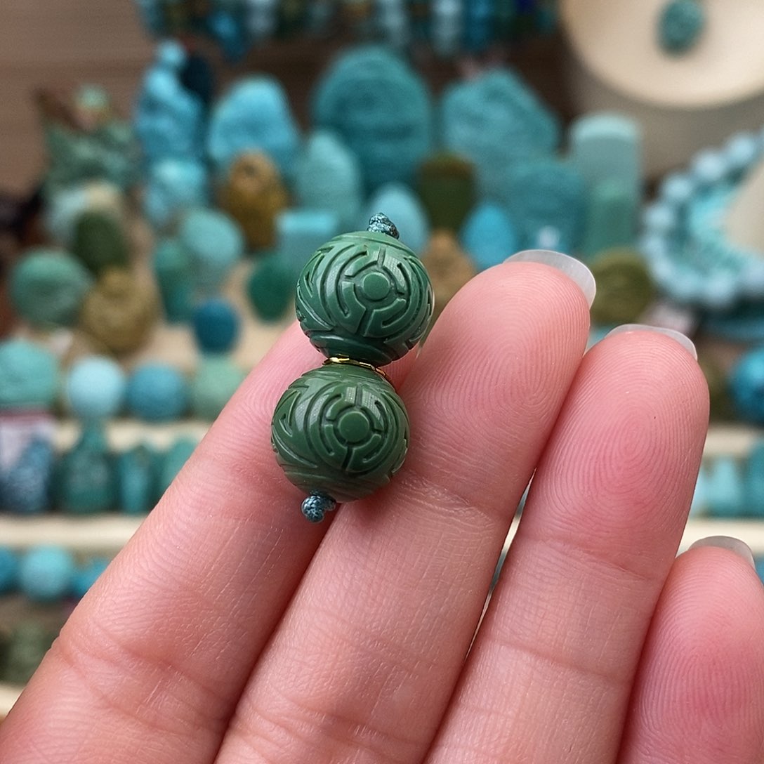 未镶嵌绿松石珠宝奇石11.5