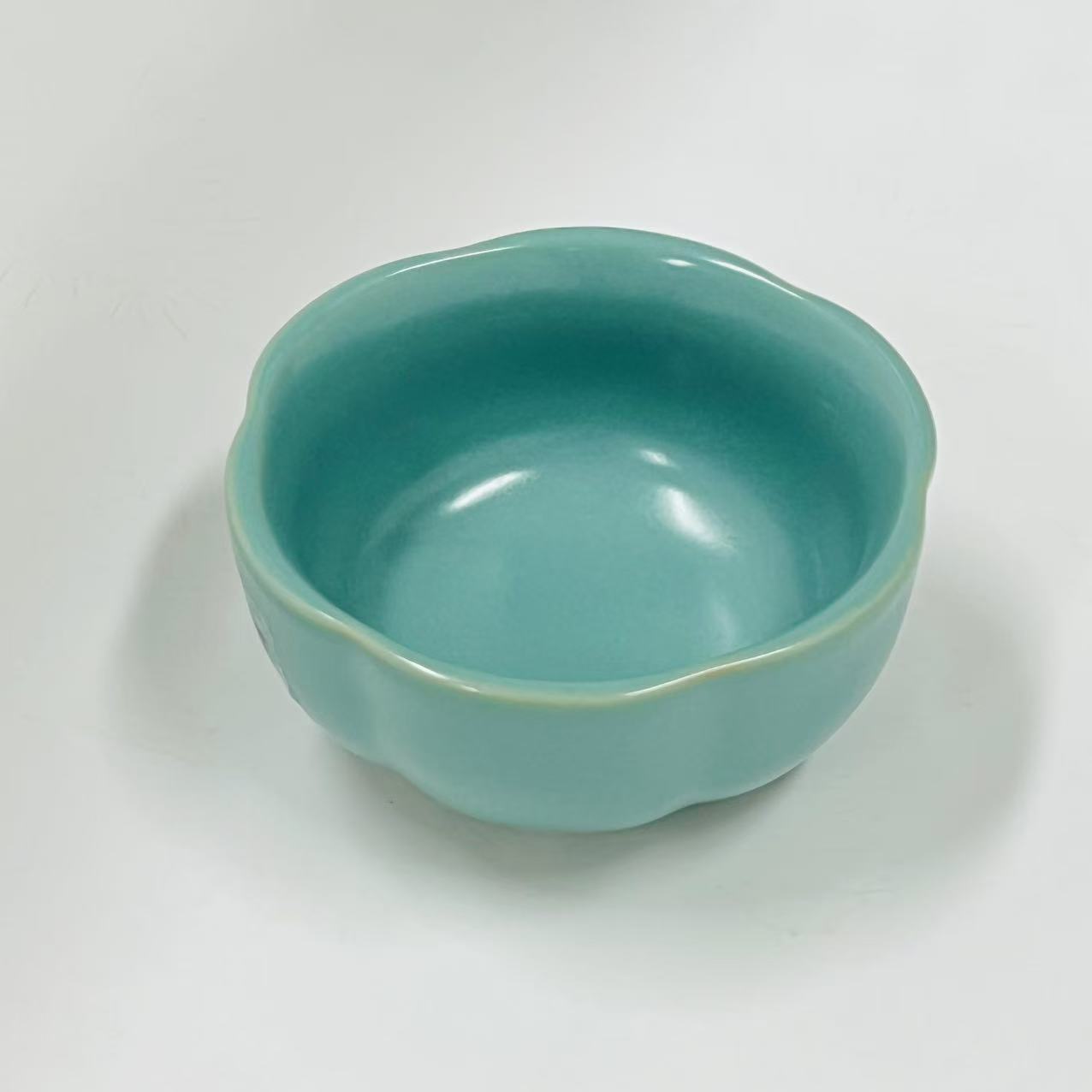 2508微瑕 桂花杯 轻奢陶瓷主人杯汝窑半手工