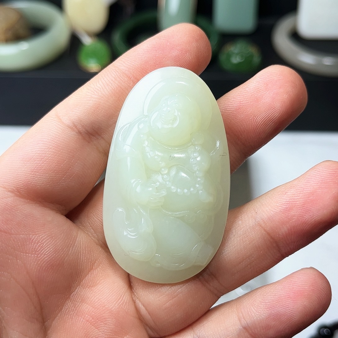 用***儿和田玉未镶嵌吊坠(不含链)23