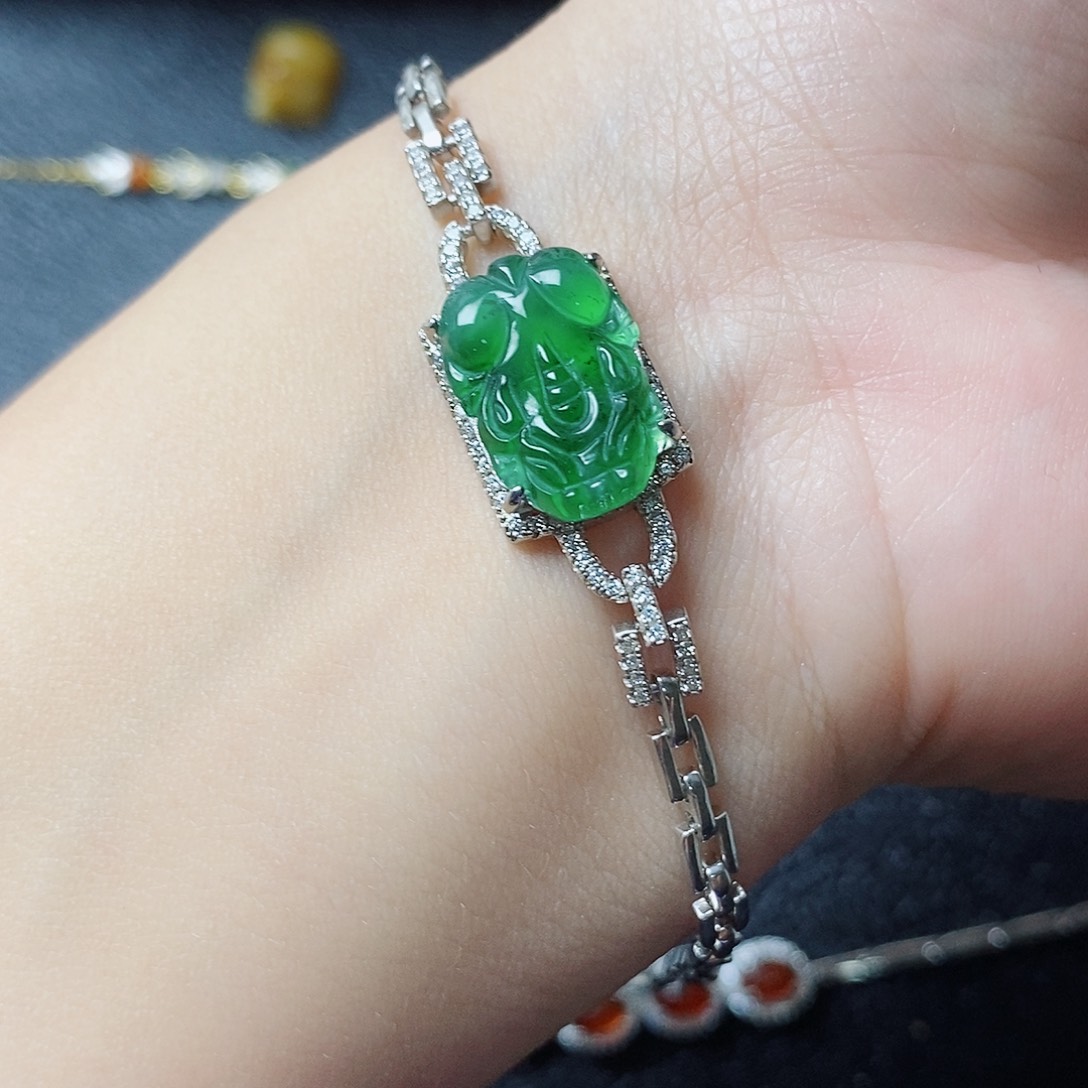 翡翠戒指银S925镶嵌1111111