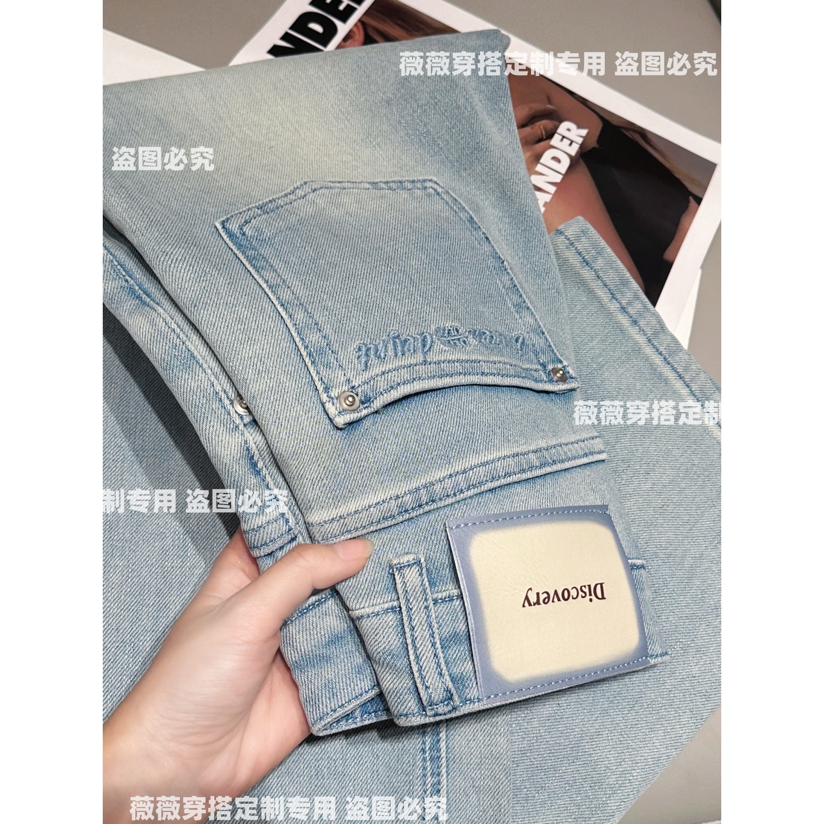 新2025夏季阔腿牛仔裤女新款百搭小个子不贴腿宽松高腰显瘦长裤