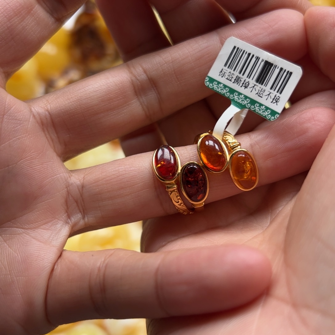 琥珀银S925镶嵌珠宝奇石