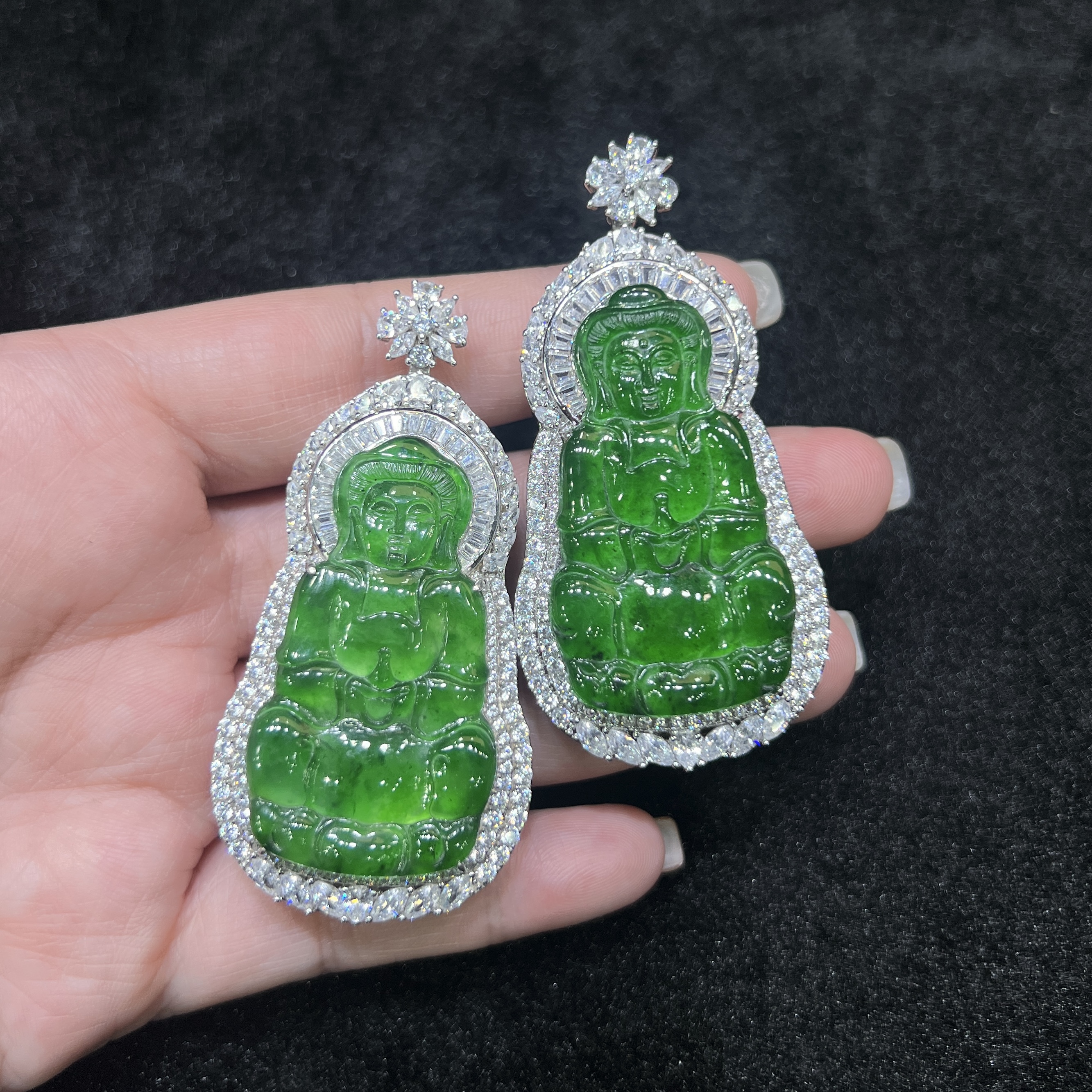 【红旭玉麟】天然翡翠A货满绿观音A19 多样性发一件