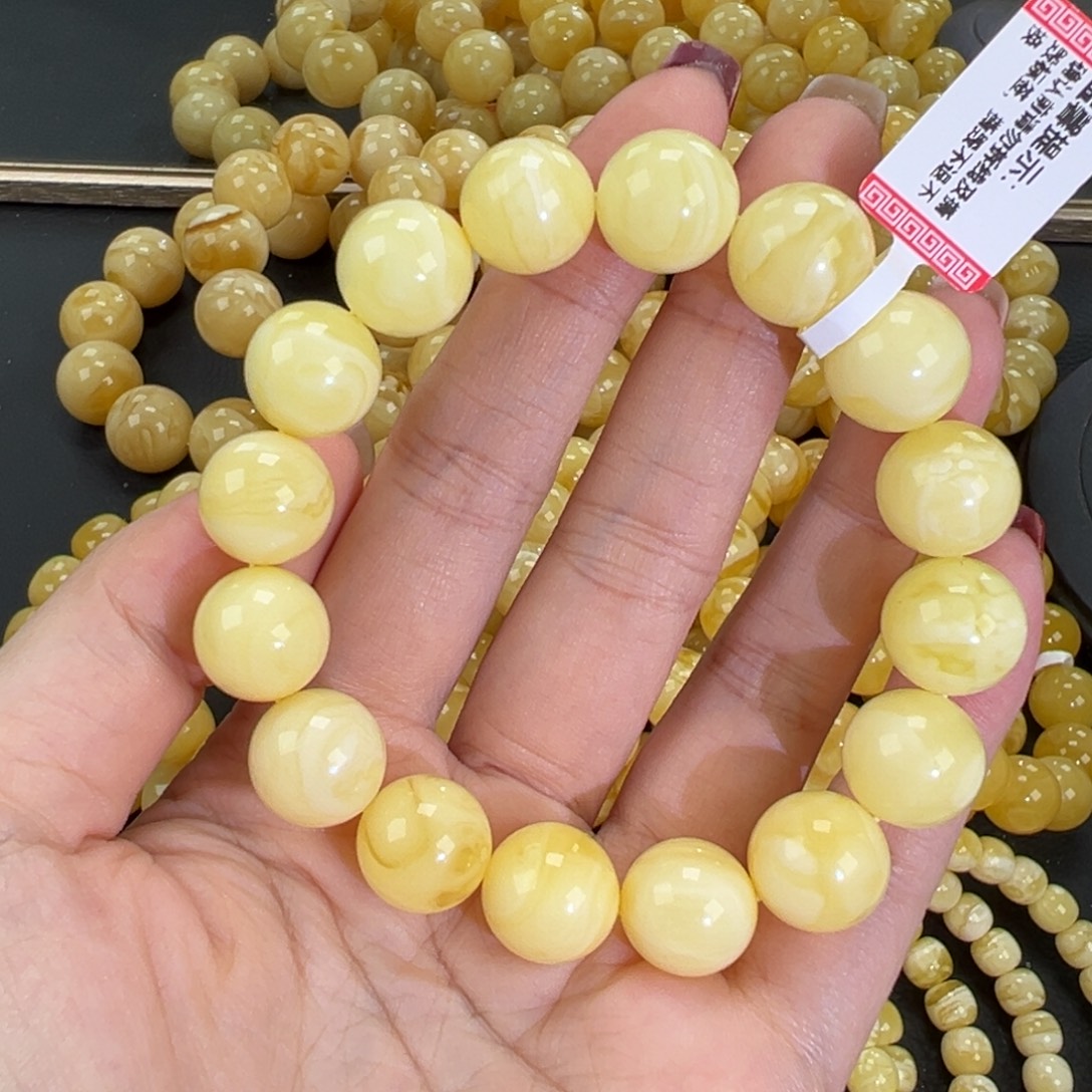 琥珀未镶嵌手链21.1白蜡