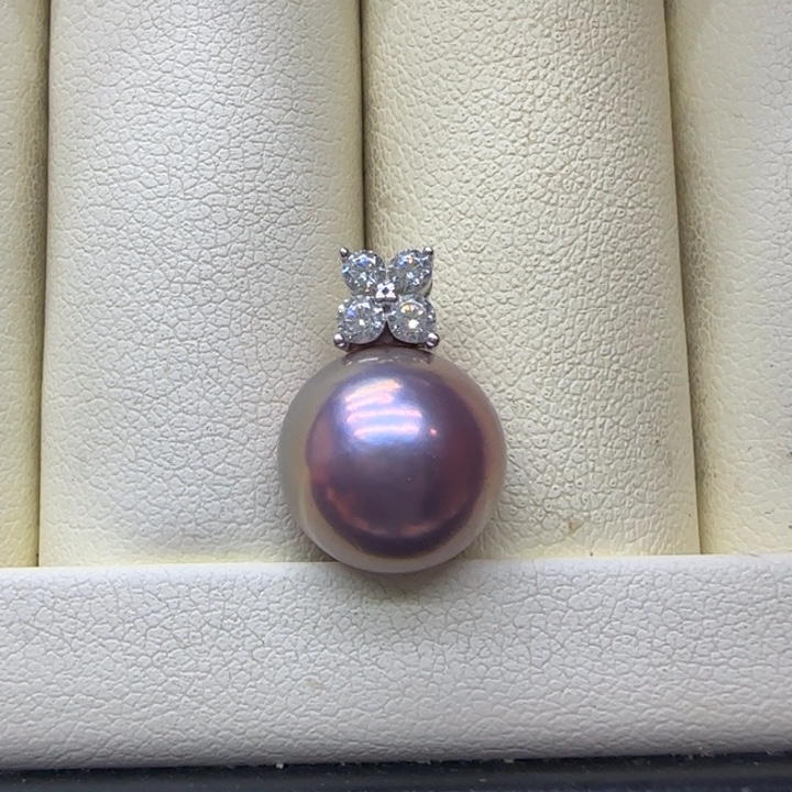 摆件未镶嵌淡水珍珠极光妖紫12mm