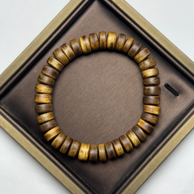 沉香A624 越南芽庄白奇楠沉香药片手串