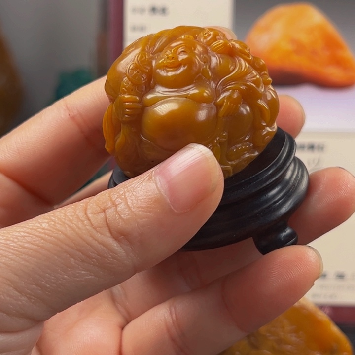 寿山石印石笑口常开