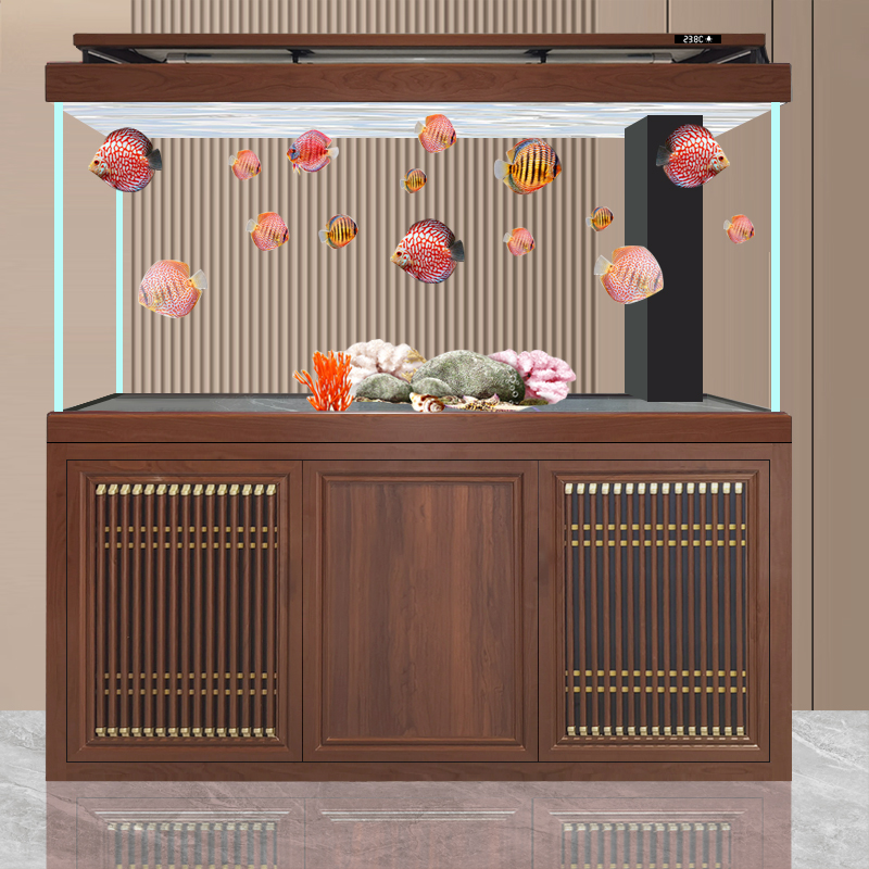 鱼缸客厅2025新款龙鱼缸底过滤森轻奢至臻鱼缸客厅大型家用屏风