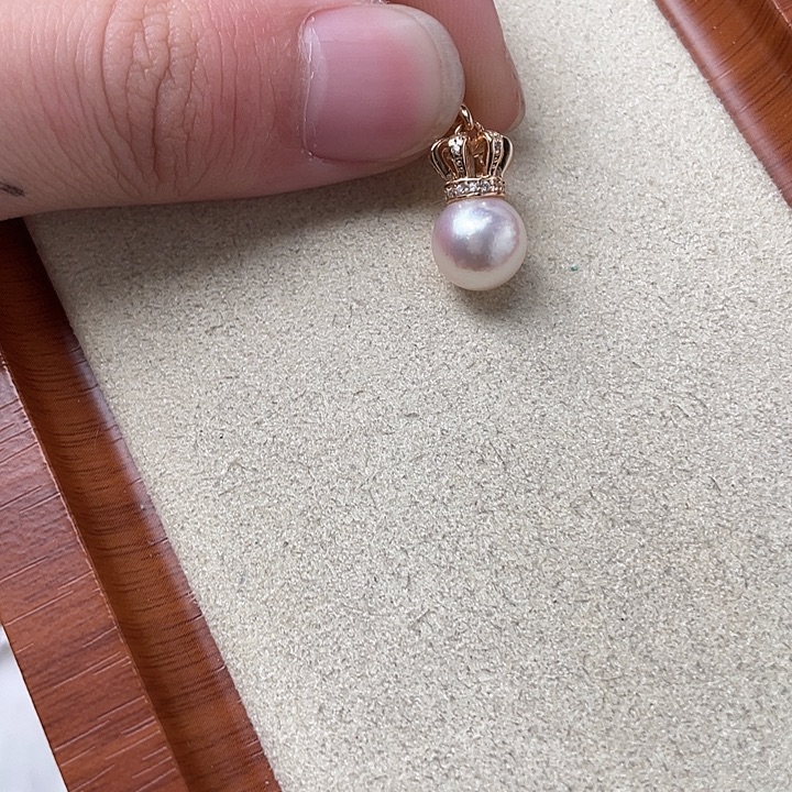 海水珍珠银S925镶嵌吊坠(不含链)