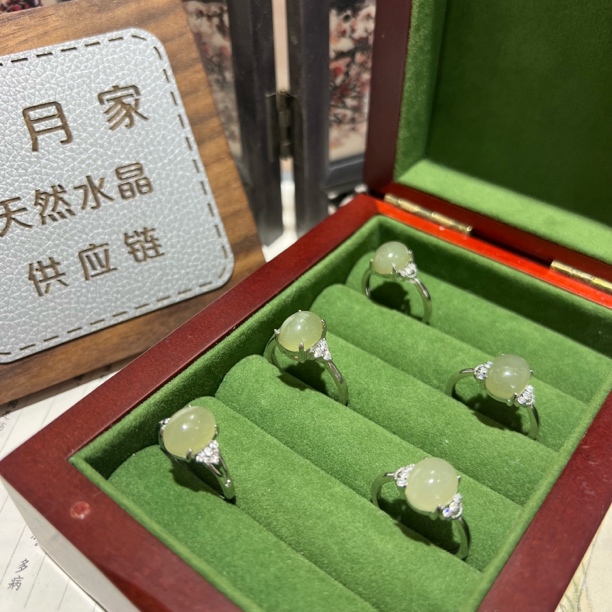 【月月家】I002天然碧玉 原创碧玉戒指 多样性发其一