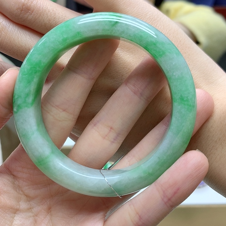 翡翠手镯未镶嵌平*天然翡翠a 货敏