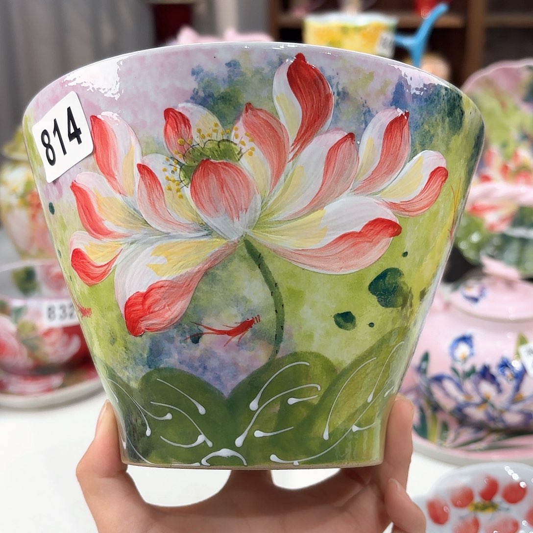 景德镇手绘高温釉下彩陶瓷茶具