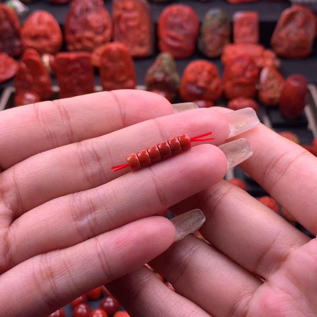 南红玛瑙南红川料精工直切隔片5.2mm未镶嵌