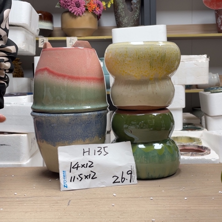 粗陶多肉花盆微瑕135