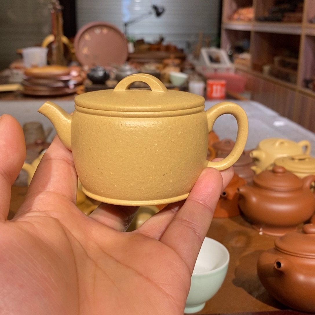 紫砂茶壶T***9原矿本山绿泥之梨皮绿泥汉瓦165cc