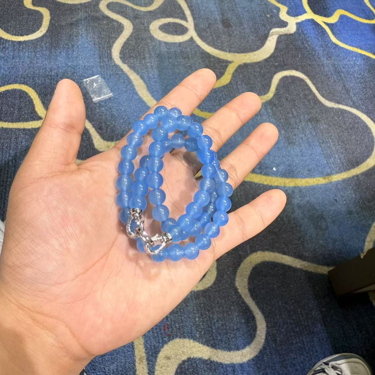 肠总甄选蓝宝石项链-c009