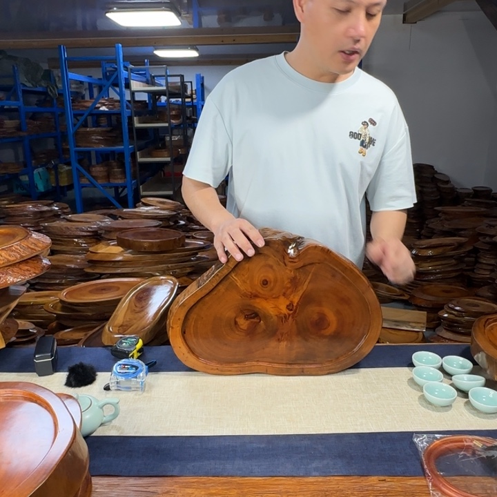香樟木茶盘实木45*30*5.5