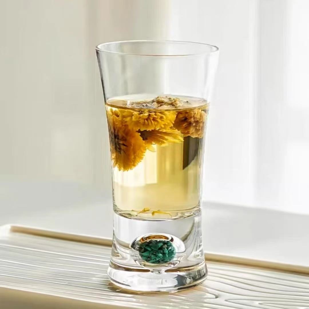 秋香茶具  透明高硼硅玻璃绿松石可乐杯主人杯品茗杯-4943-0824