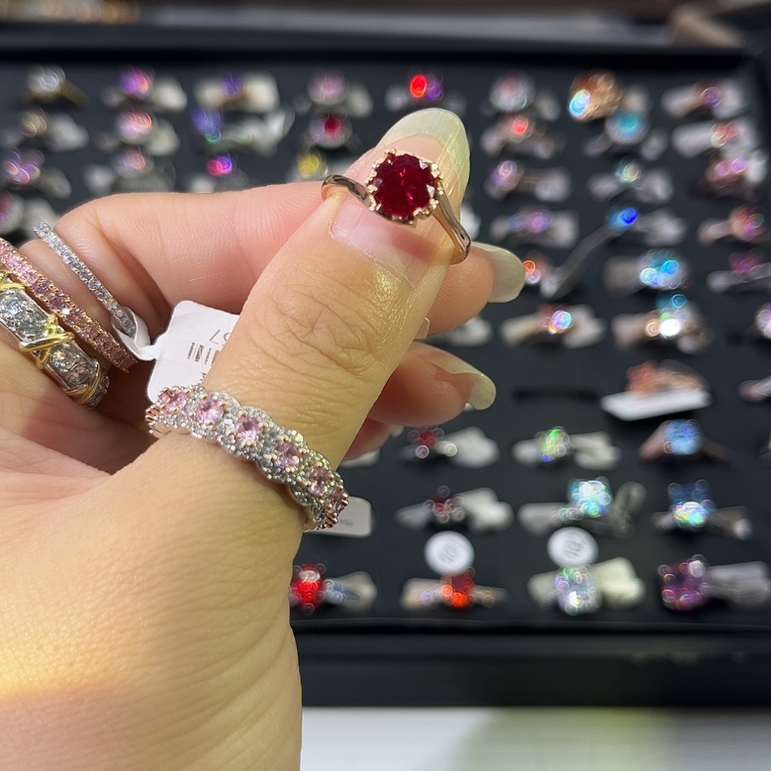 莫桑石非金属月光宝盒一卡红宝-14.5