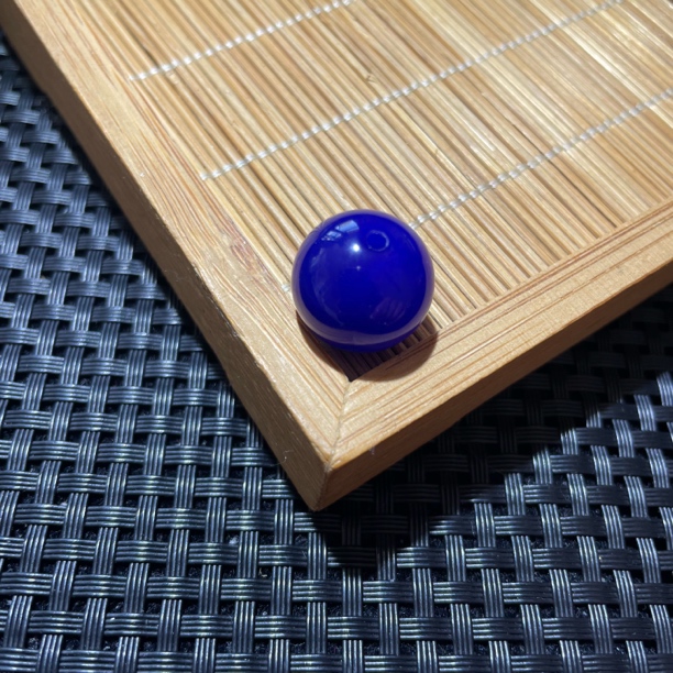 尺寸约16mm蓝色玛瑙单珠手工DIY配珠