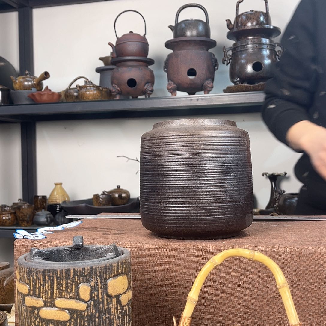 紫泥茶壶紫砂粗陶茶器