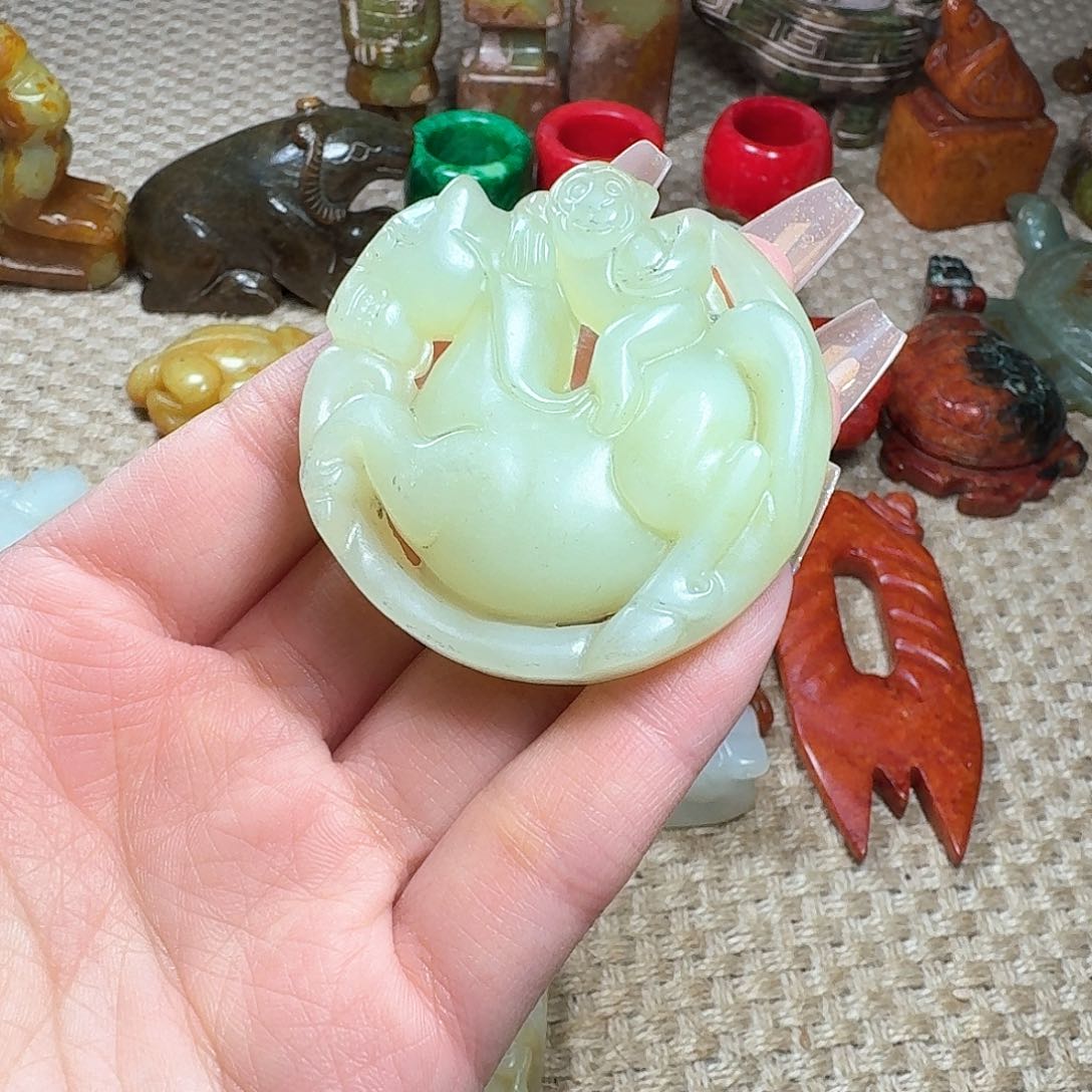 白玉菩提吊坠挂件