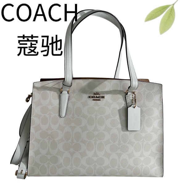 99新 COACH/蔻驰  白老花单肩斜挎包G25106024底长35X26