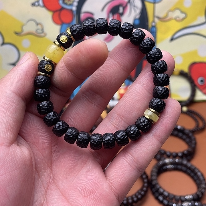 椰蒂手串9黑金无相双腊