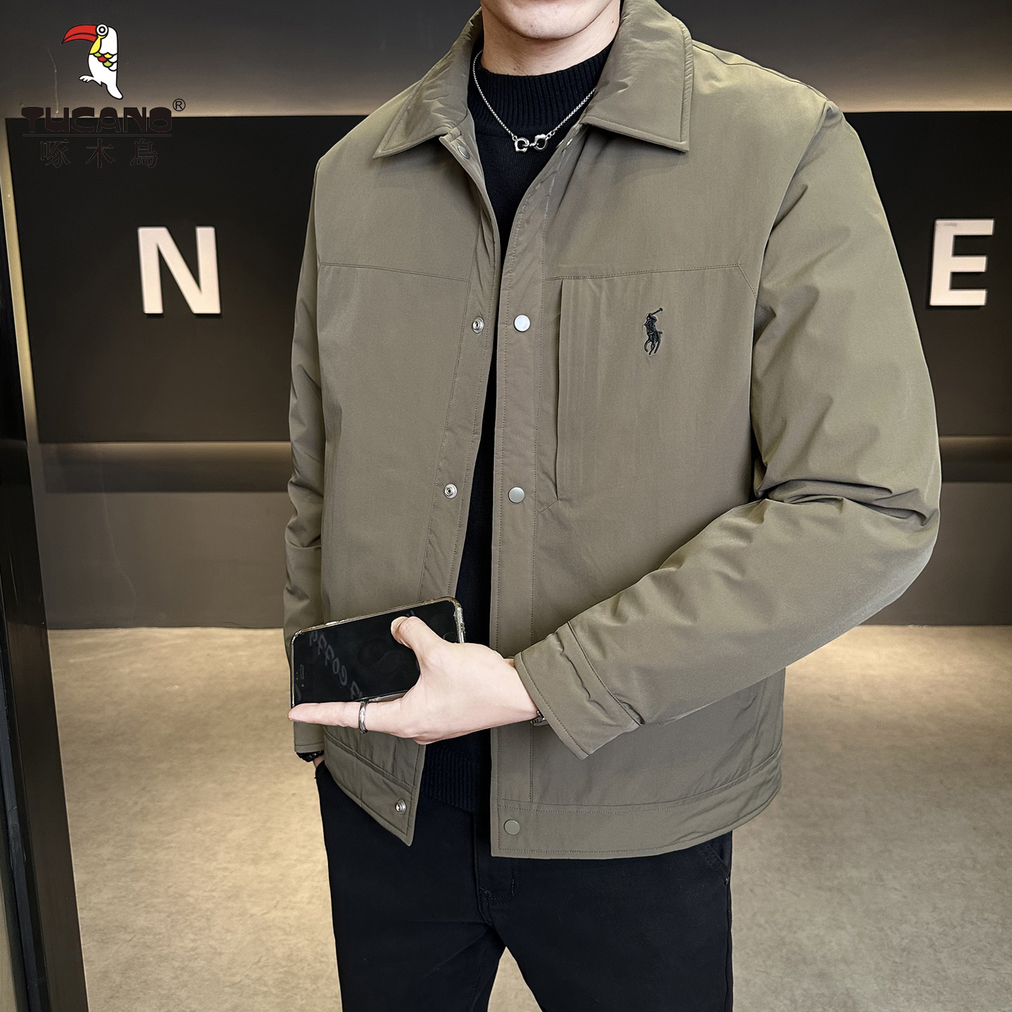 TUCANO/啄木鳥2025冬季新款鸭绒翻领羽绒服加厚保暖御寒档次帅气