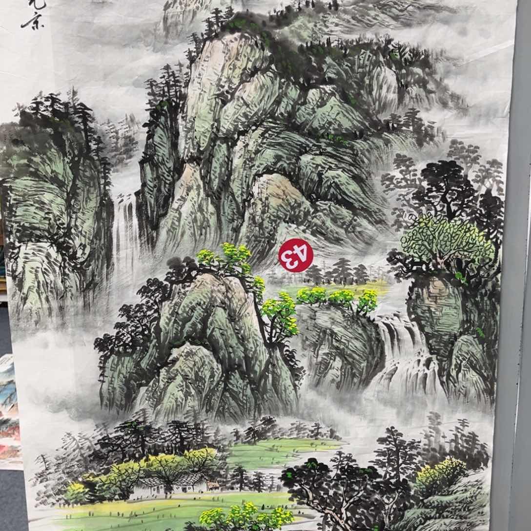 国画蛎**年宣纸手绘，手工作品