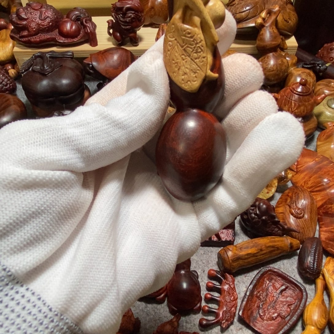 名***粟檀香紫檀（小叶紫檀）无事牌小叶紫檀葫芦