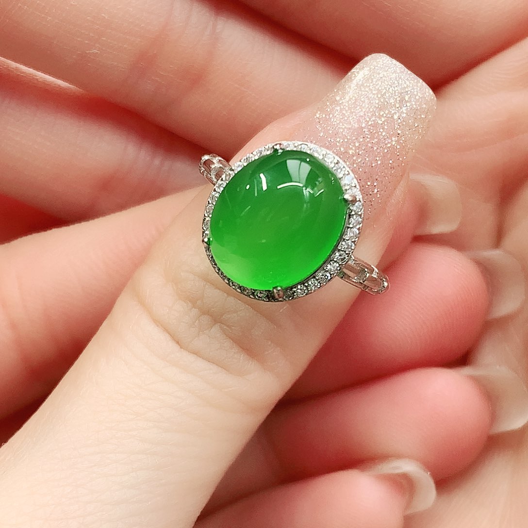 银S925镶嵌戒指玛瑙/玉髓