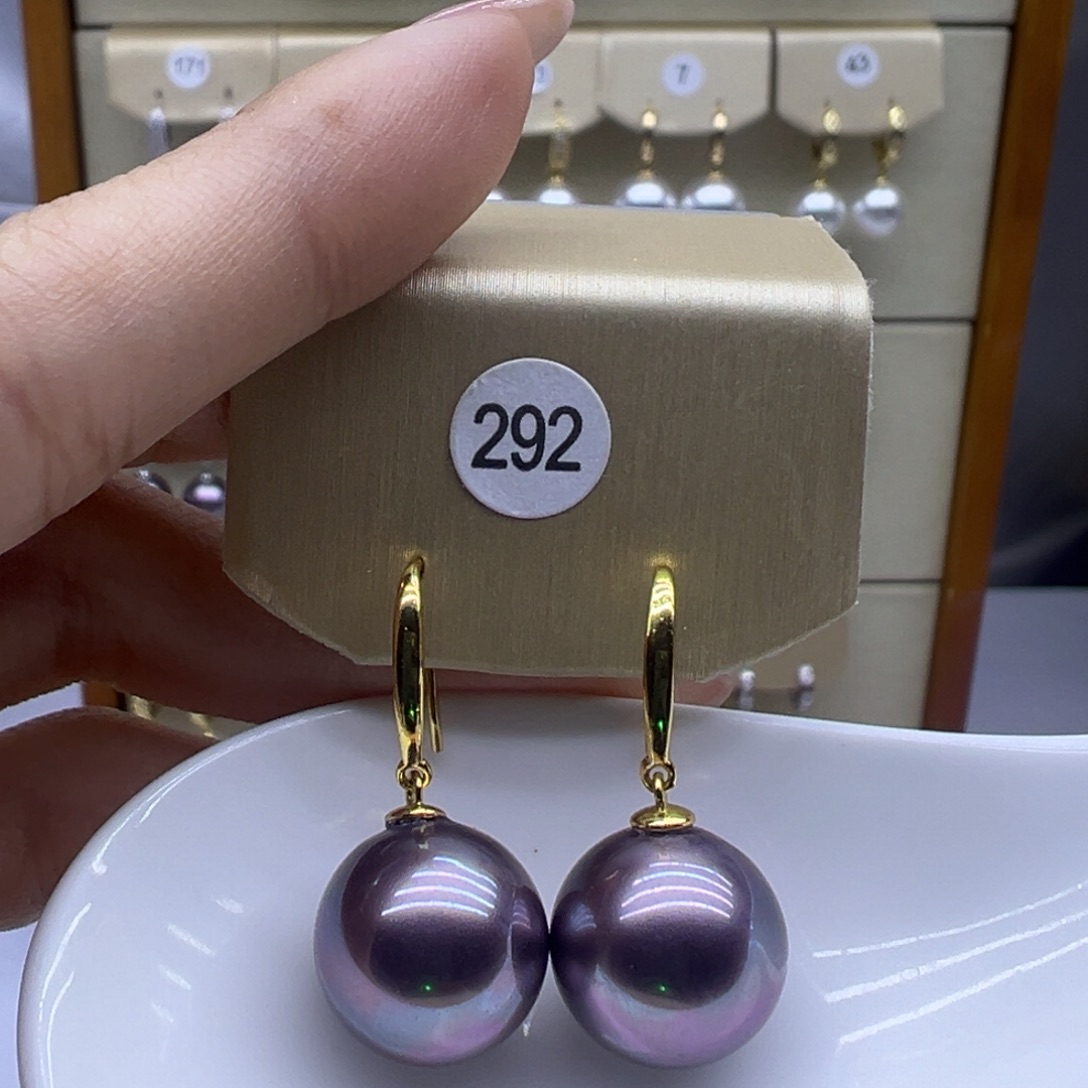 淡水珍珠耳饰银S925镶嵌