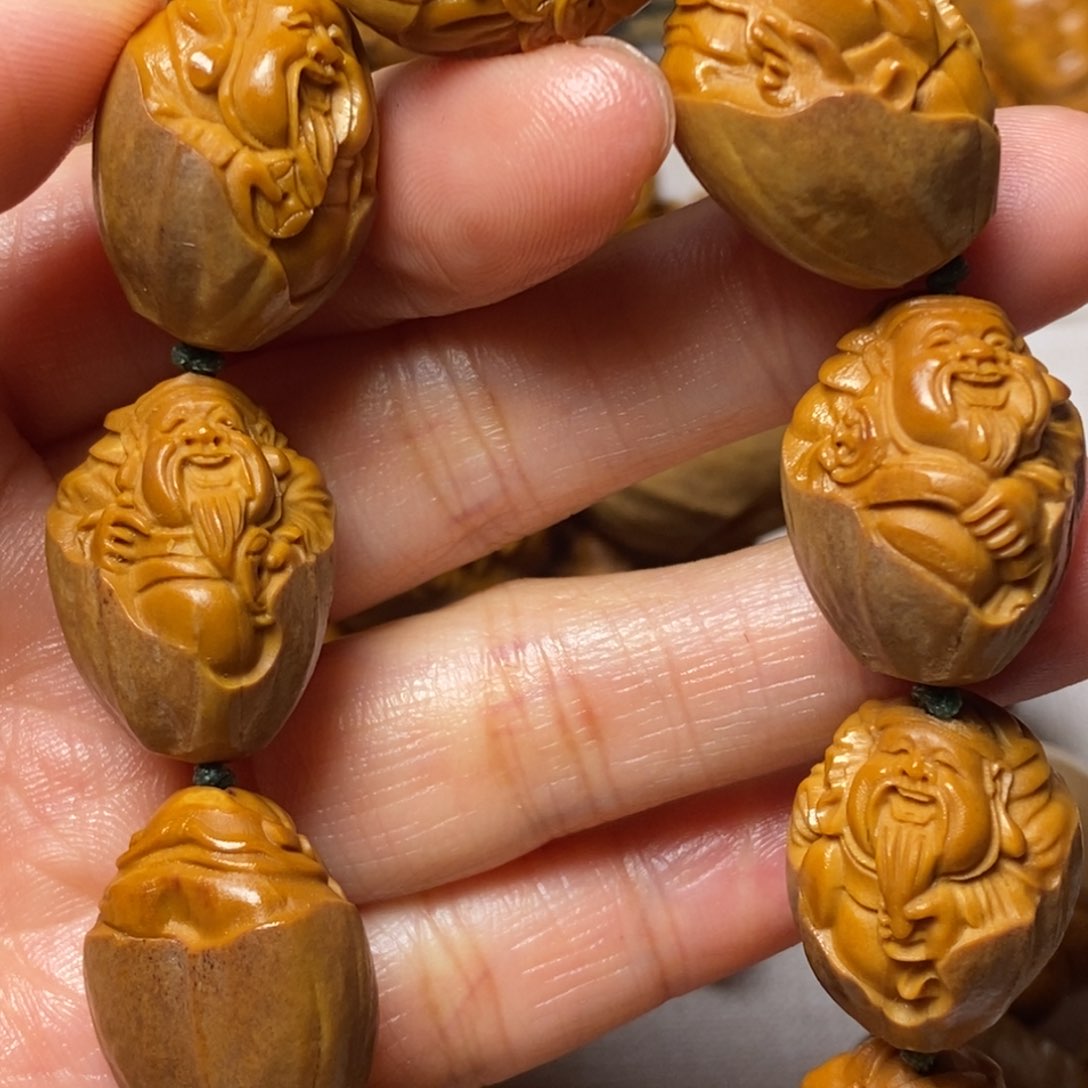 橄榄核手串/手链紫皮包衣财神