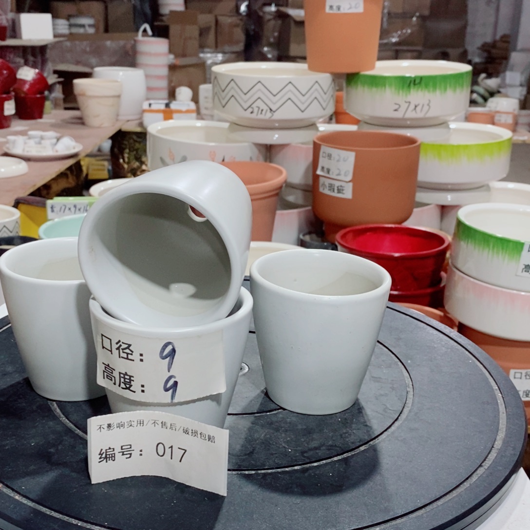 微瑕花盆-017-口9×9-4个