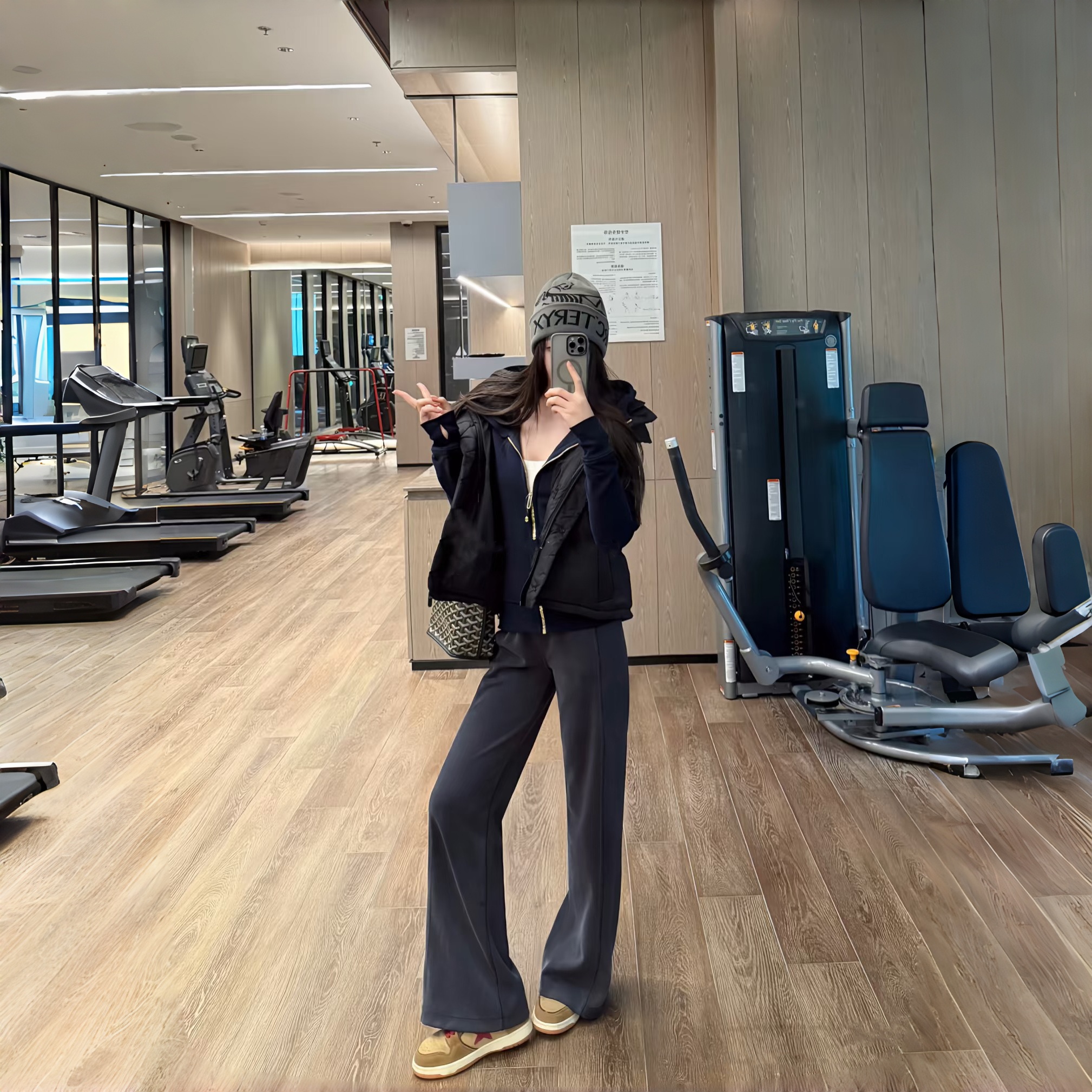 【QICIFIER】腿精暖绒裤 秋冬加绒显瘦遮肉瑜伽直筒裤7206