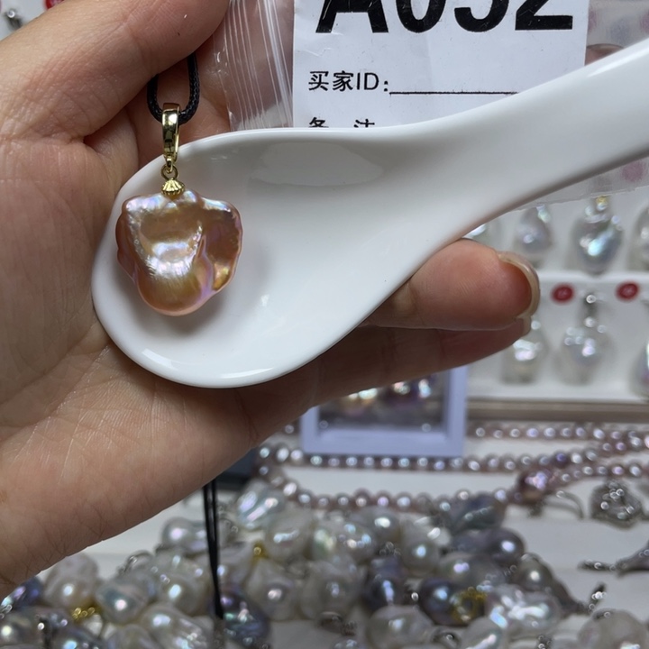 淡水珍珠巴洛克银S925镶嵌